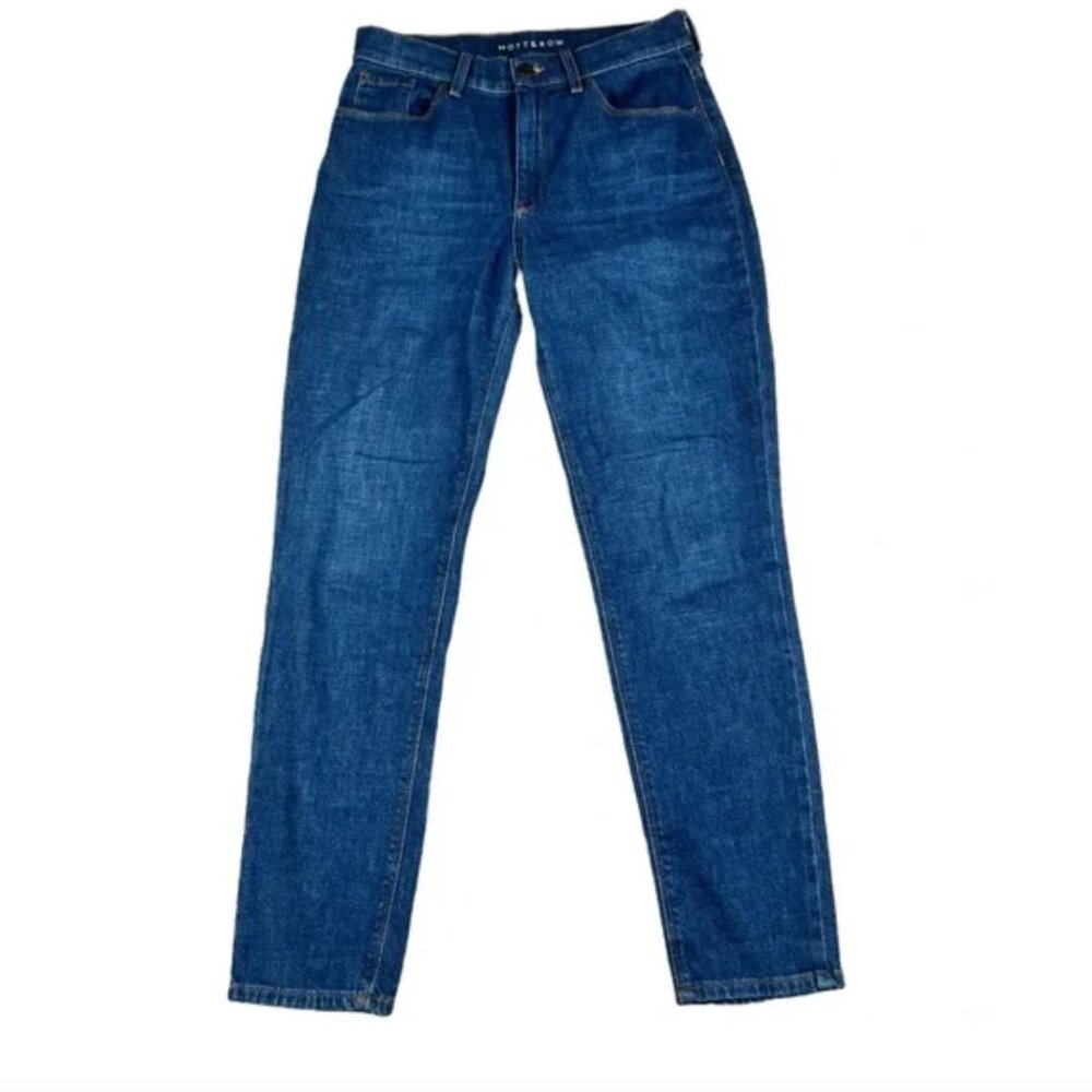 Mott & Bow medium wash women’s high rise mom jeans SZ 28